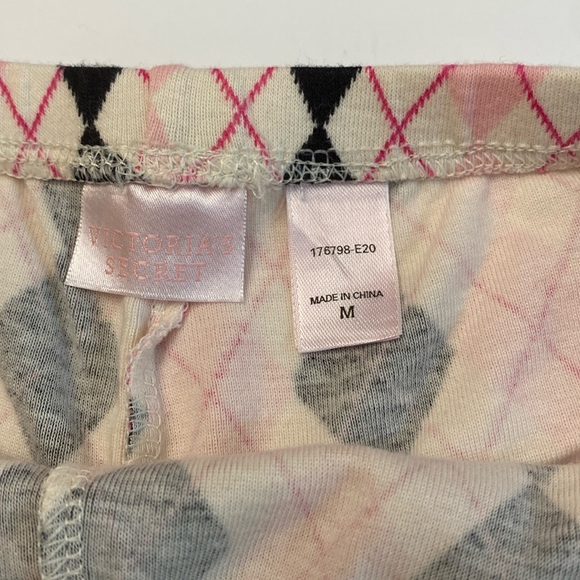 Like new 2004 Victoria’s Secret vintage cotton & lace argyle sleep shorties - Picture 3 of 5